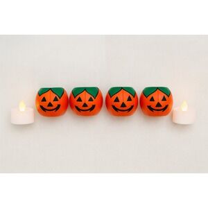 Halloween Napkin Rings‎ Set of 4 Pumpkin Jack O Lantern Table Decor